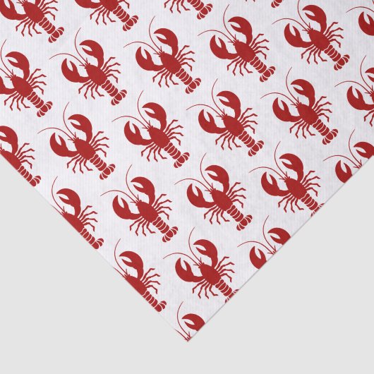 Nautical Red Lobster Marine Theme Tissuepapier (Detail)
