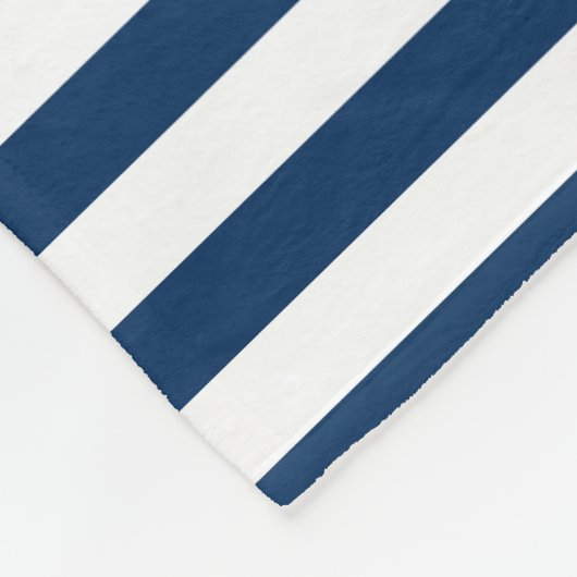 Nautical Red Lobster Monogram Blue White Stripe St Fleece Deken (Hoek)