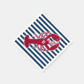 Nautical Red Lobster Monogram Blue White Stripe St Servet (Hoek)