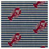 Nautical Red Lobster Monogram Blue White Stripe St Stof (Close Up)