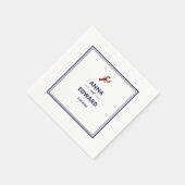 Nautical Red Lobster Wedding Paper Napkin Servet (Hoek)