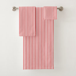 Nautical Red Stripes Bad Handdoek