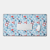 Nautical Red White And Blue Pattern Bureaumat (Keyboard & Muis)