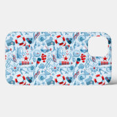 Nautical Red White And Blue Pattern Case-Mate iPhone Case (Achterkant (horizontaal))