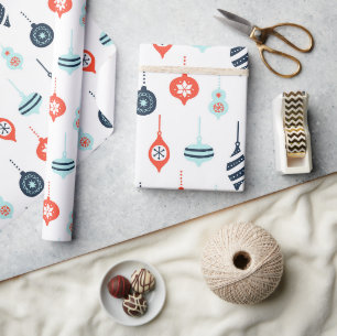 Nautical Red White Blue Kerstdecoratie Cadeaupapier