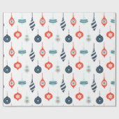 Nautical Red White Blue Kerstdecoratie Cadeaupapier (Vlak)