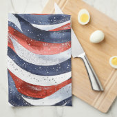 Nautical Red White Blue   Theedoek (Quarter Fold)