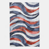 Nautical Red White Blue   Theedoek (Verticaal)