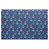 Nautical Red White en Navy Blue Anchors Pattern Stof (Fat Quarter)