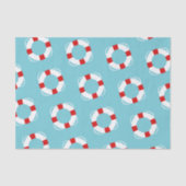 Nautical Red & White Life-reservers Tissuepapier (Voorkant)