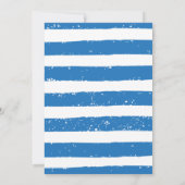 Nautical Rehearings Dinner Lighthouse Blue Stripes Kaart (Achterkant)
