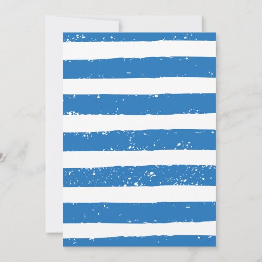 Nautical Rehearings Dinner Lighthouse Blue Stripes Kaart (Achterkant)