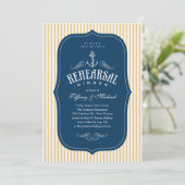 Nautical Rehearsal Dinner Invitations Kaart (Staand voorkant)