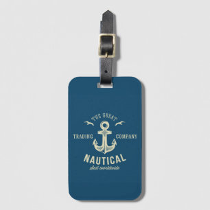 Nautical Retro Logo Bagagelabel