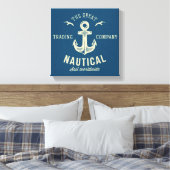 Nautical Retro Logo Canvas Afdruk (Insitu (Slaapkamer))