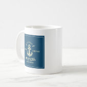 Nautical Retro Logo Koffiemok (Voorkant links)