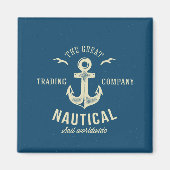 Nautical Retro Logo Magneet (Voorkant)