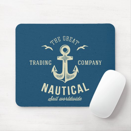 Nautical Retro Logo Muismat (Met muis)
