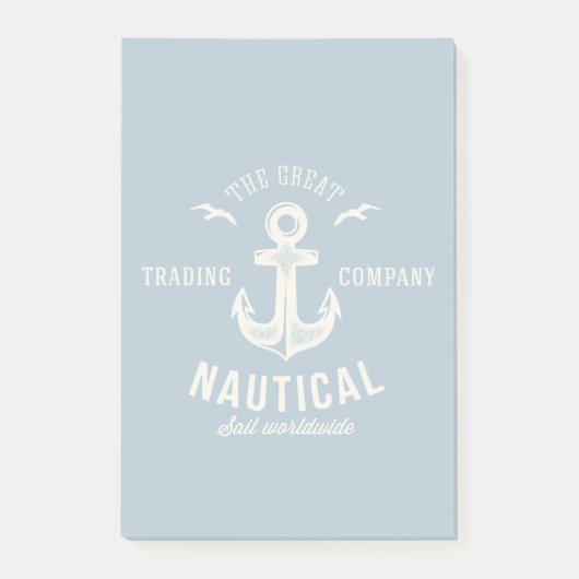 Nautical Retro Logo Post-it® Notes (Voorkant)