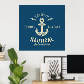 Nautical Retro Logo Poster (Thuiskantoor)