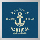 Nautical Retro Logo Poster (Voorkant)