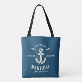 Nautical Retro Logo Tote Bag (Achterkant)