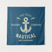 Nautical Retro Logo Wandkleed (Voorkant (horizontaal))