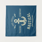 Nautical Retro Logo Wandkleed (Voorkant)