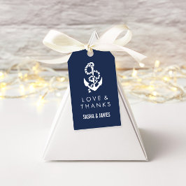 Nautical Rope & Anchor Dank u voor tags Cadeaulabel