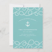 Nautical Rope & Anchor Moving Announcement Aankondiging (Voorkant)