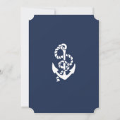 Nautical Rope & Anchor Rehearsal Dinner Invitation Kaart (Achterkant)