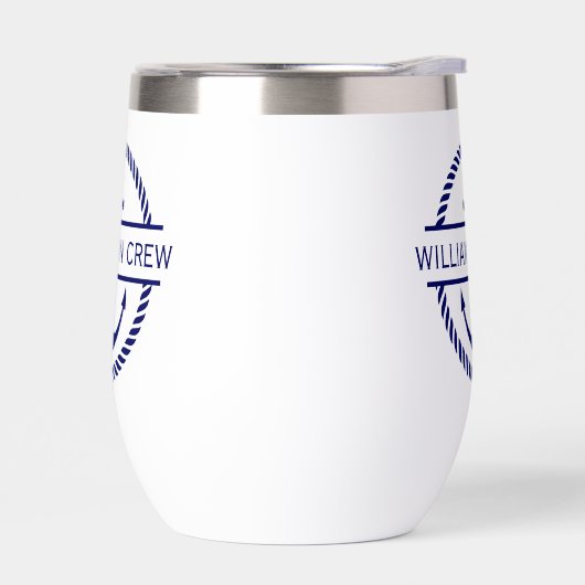 Nautical Rope & Anker Monogram Crew (Links)