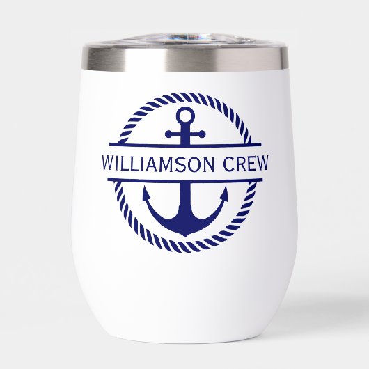 Nautical Rope & Anker Monogram Crew (Voorkant)