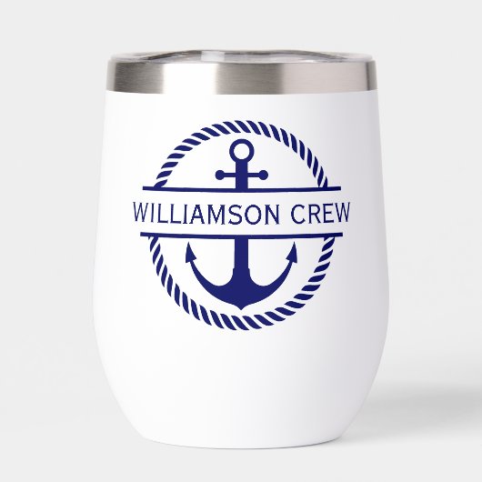 Nautical Rope & Anker Monogram Crew (Achterkant)