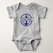 Nautical Rope & Anker Monogram Crew Romper (Voorkant)