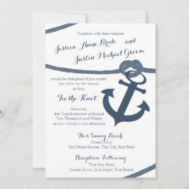 Nautical Rope en Anchor Wedding Kaart