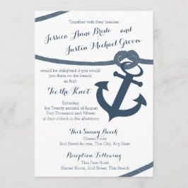 Nautical Rope en Anchor Wedding Kaart