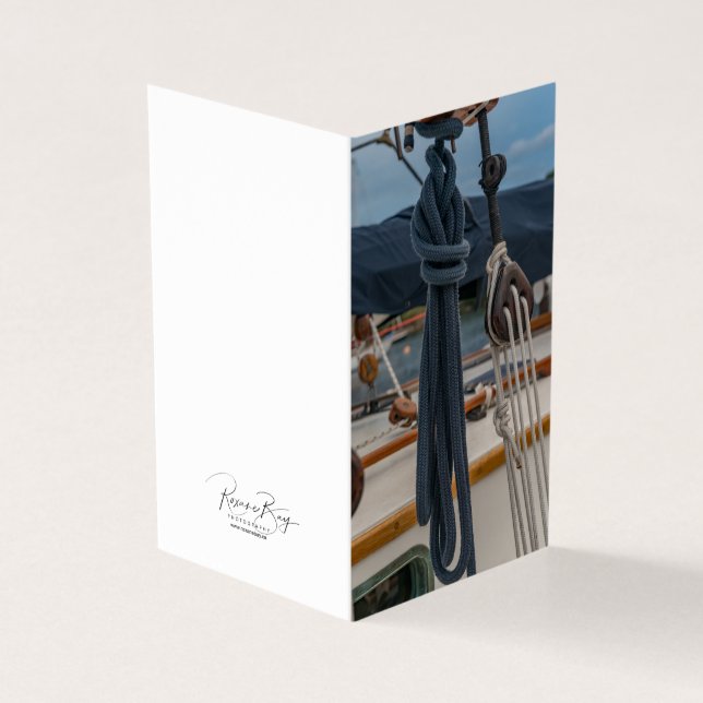 Nautical Rope en Tackle Blank Notecards Kaart (Buitenkant)