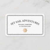 Nautical Rope Gold Ship Helm Visitekaartje (Voorkant)