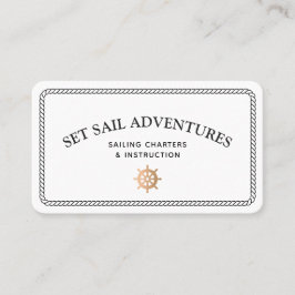 Nautical Rope Gold Ship Helm Visitekaartje