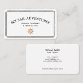 Nautical Rope Gold Ship Helm Visitekaartje (Voorkant / Achterkant)