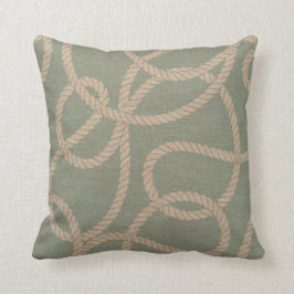 Nautical Rope in Seafoam Green Kussen
