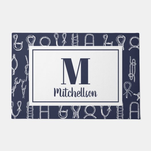 Nautical Rope kent familienaam Deurmat (Voorkant)