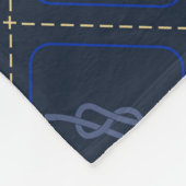 Nautical Rope Knot Pattern Fleece Deken (Hoek)