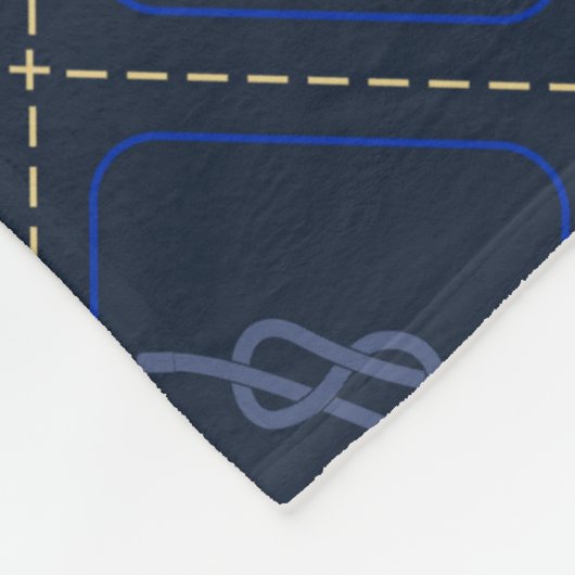 Nautical Rope Knot Pattern Fleece Deken (Hoek)