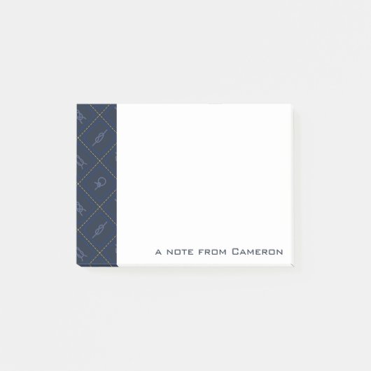 Nautical Rope Knot Pattern | Jouw namen toevoegen Post-it® Notes (Voorkant)