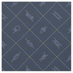 Nautical Rope Knot Pattern Stof