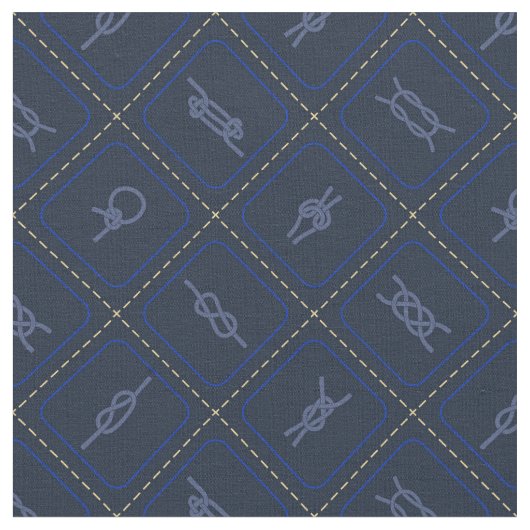 Nautical Rope Knot Pattern Stof (Close Up)
