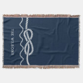 Nautical Rope Knot Personalized Throw Blanket Deken (Voorkant)