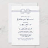 Nautical Rope Knot Repetitie Diner Uitnodiging (Voorkant)